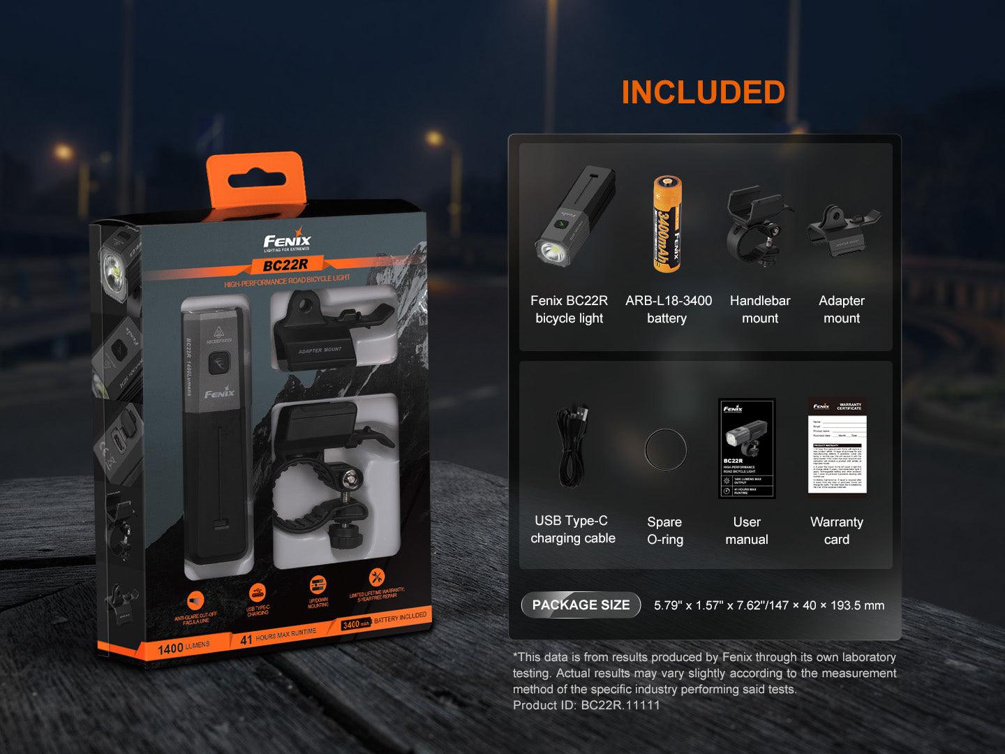 Fenix BC22R High-Performance Fahrradlicht, 1400 Lumen - fenixlight