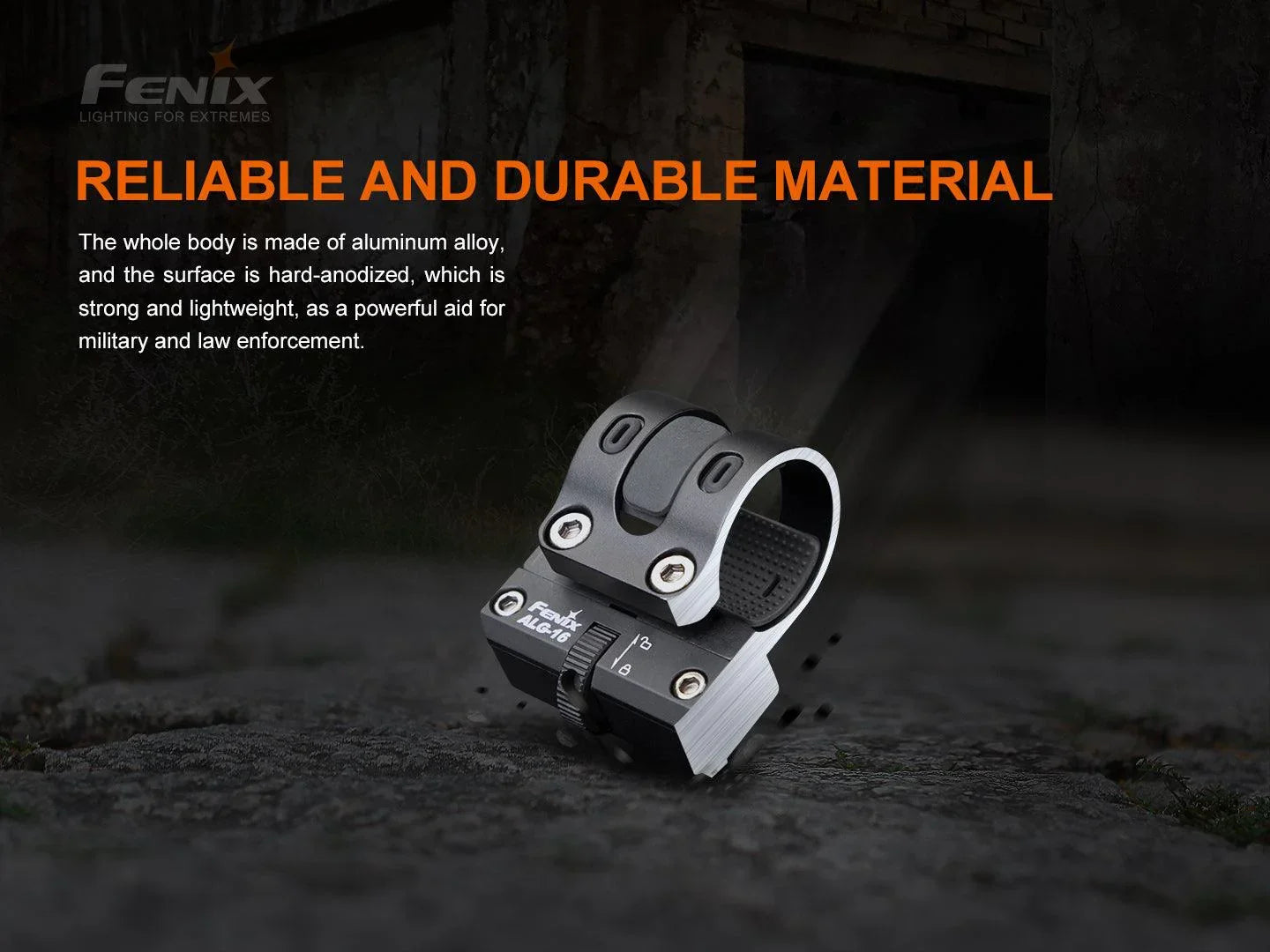 Robuster Fenix ALG-16 Halter aus Aluminiumlegierung für taktische Taschenlampen