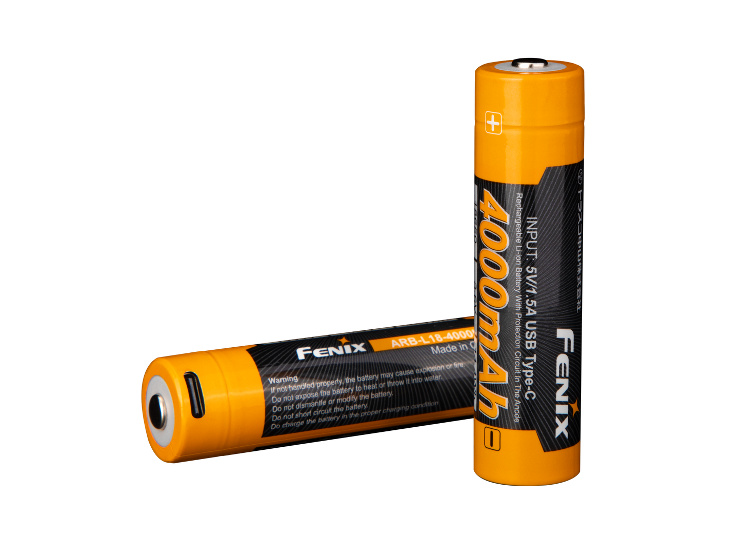 Fenix ARB-L18-4000U – 18650 Li-Ion Akku mit 4000 mAh, inkl. USB C Ladeanschluss