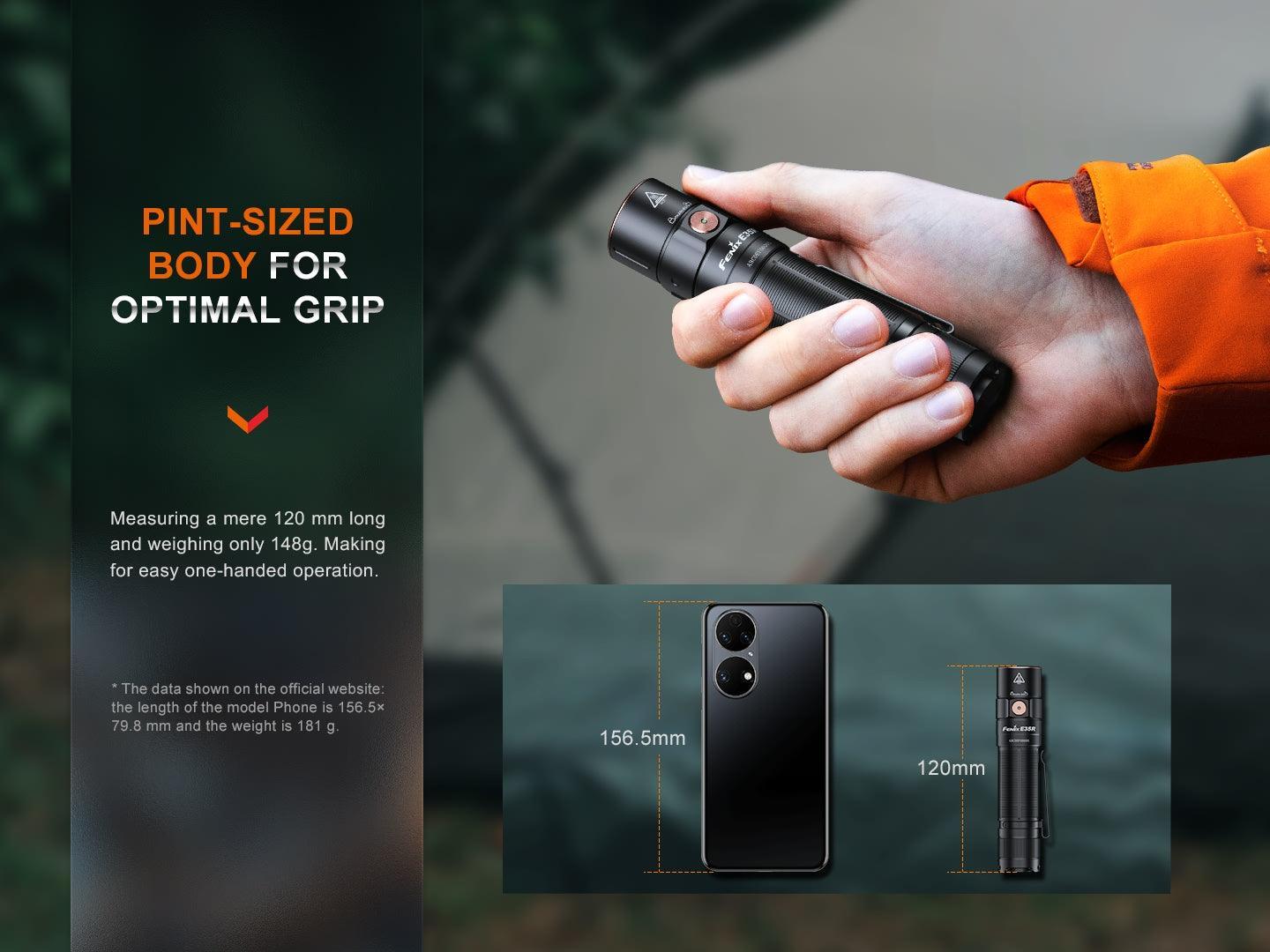 Fenix E35R High-Performance EDC-Taschenlampe, 3100 Lumen, Verpackung geöffnet - fenixlight