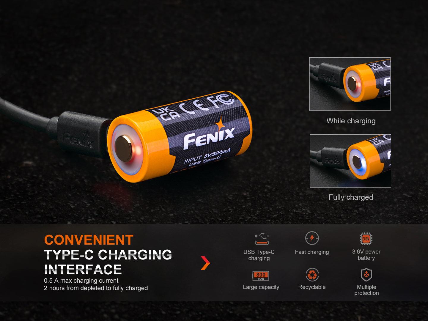 Fenix ARB-L16-800UP – Wiederaufladbarer USB-Akku (800 mAh) - fenixlight