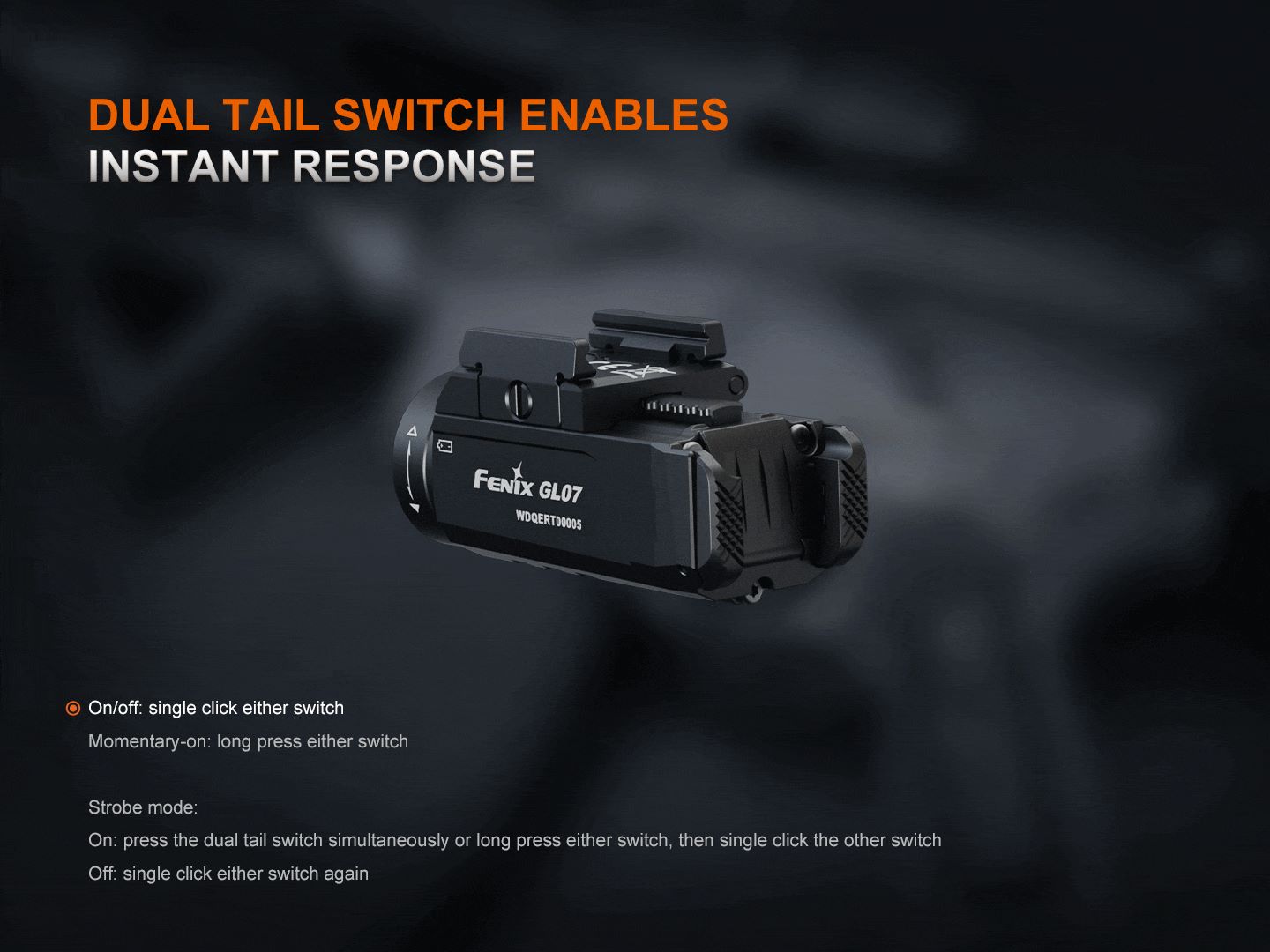 Fenix GL07 Kompakte taktisches Laserlicht/Waffenlicht, 700 Lumen