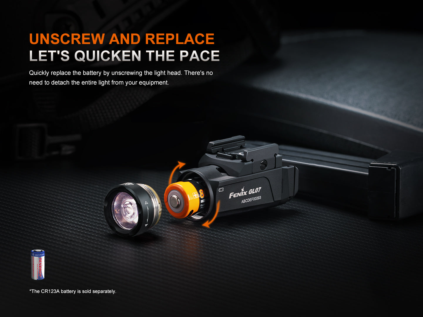 Fenix GL07 Kompakte taktisches Laserlicht/Waffenlicht, 700 Lumen
