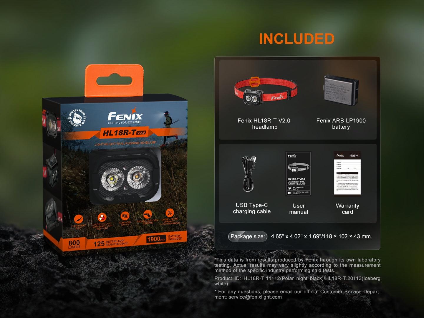 Fenix HL18R-T V2.0 Trailrunning Stirnlampe, 800 Lumen - fenixlight
