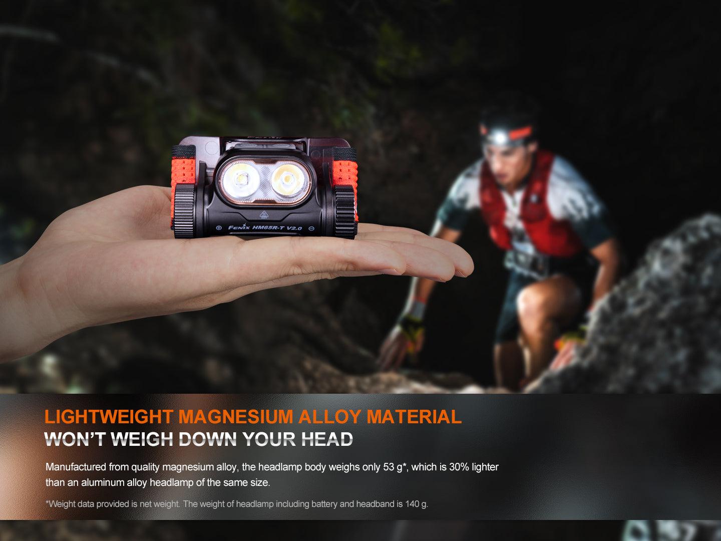 Fenix HM65R-T V2.0 Leichte Magnesium-Stirnlampe für Trailrunning, 1600 Lumen - fenixlight