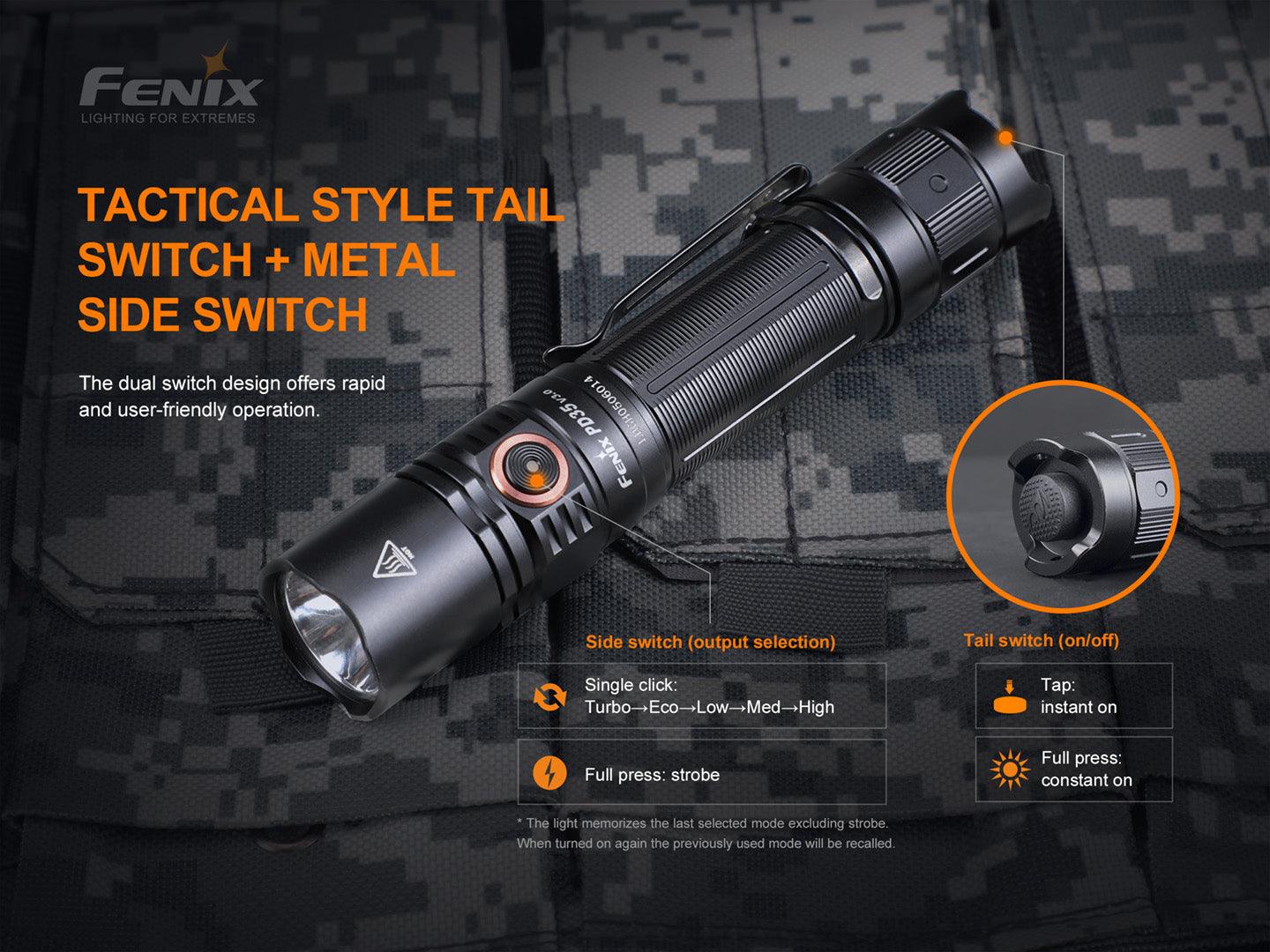Fenix PD35 V3.0 Neue Generation der taktischen Taschenlampe, 1700 Lumen - fenixlight