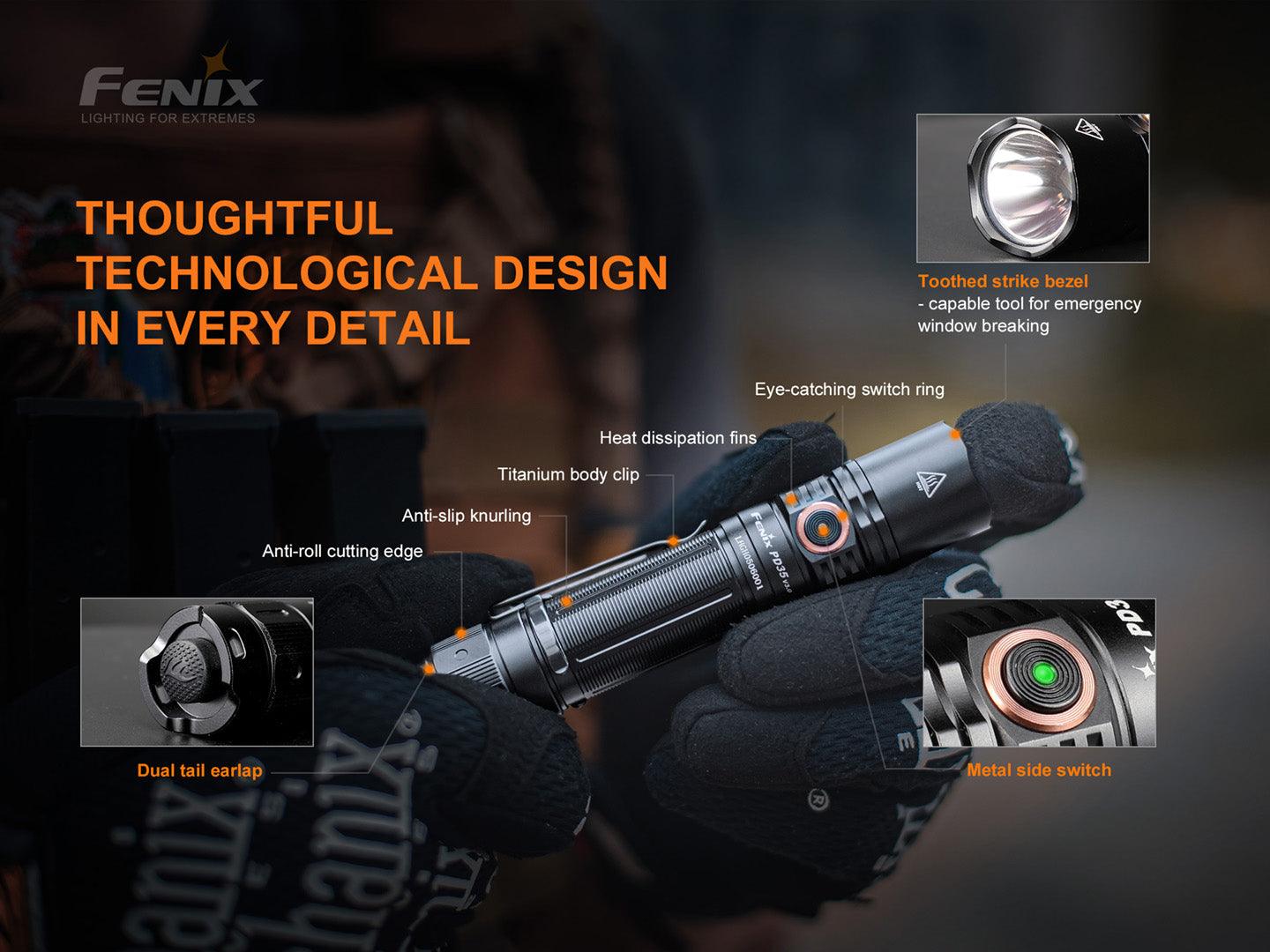 Fenix PD35 V3.0 Neue Generation der taktischen Taschenlampe, 1700 Lumen - fenixlight