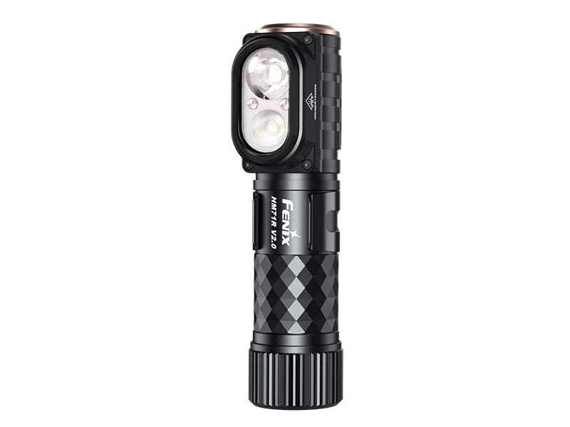 Fenix HM71R V2.0 wiederaufladbare Industrie Stirnlampe in Schwarz