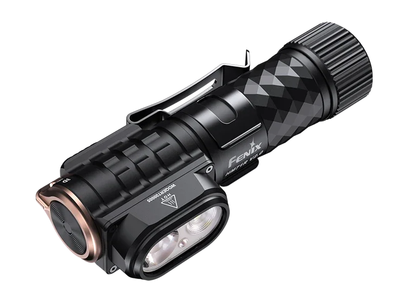 Fenix HM71R V2.0 wiederaufladbare Industrie Stirnlampe in Schwarz