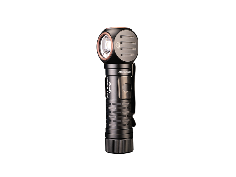 Robuste LED-Taschenlampe mit abgewinkeltem Kopf und Gürtelclip, Outdoor-Ausrüstung