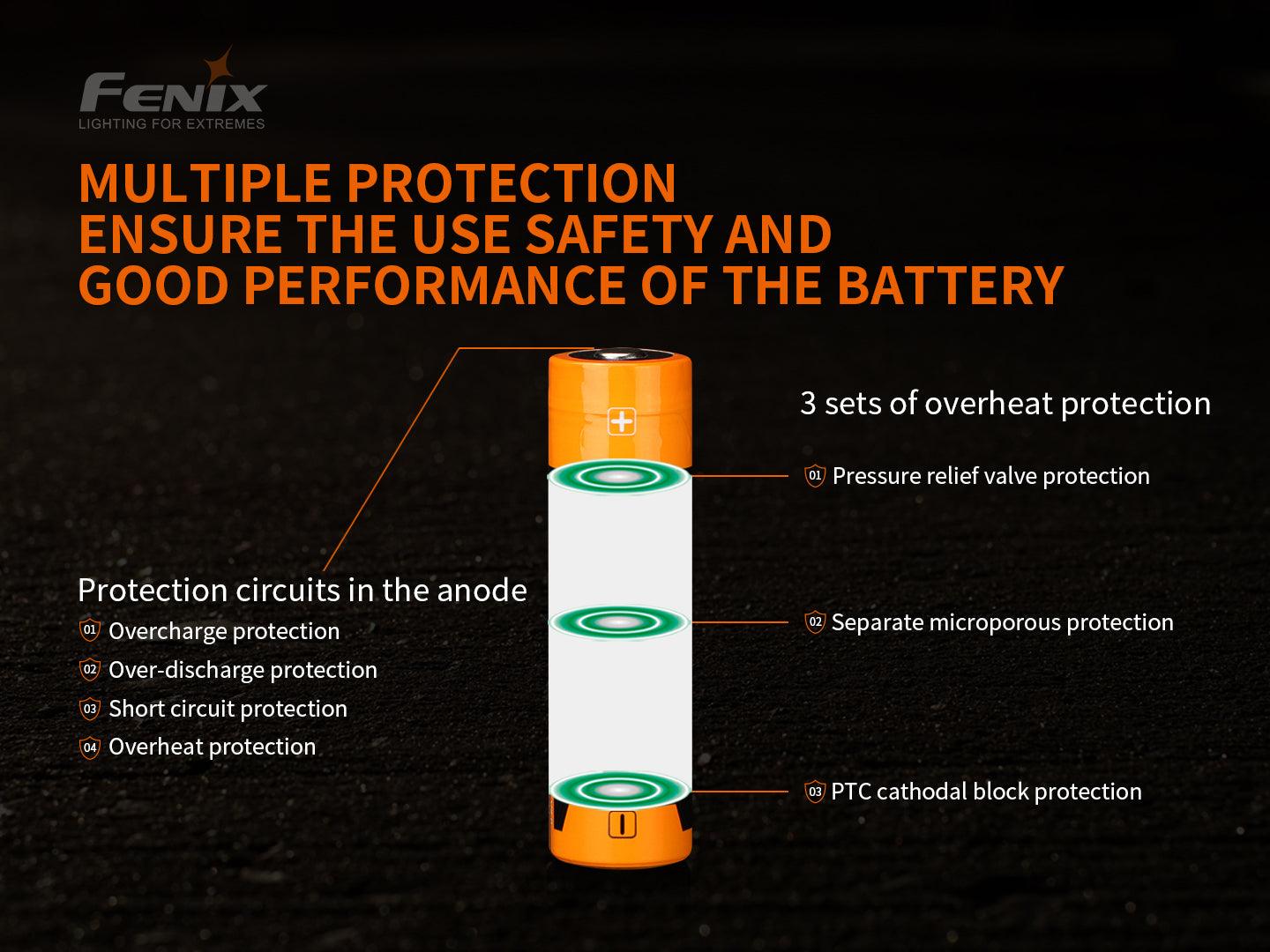 Fenix ARB-L21-5000 V2.0 – 21700 Li-Ion Akku mit 5000 mAh - fenixlight