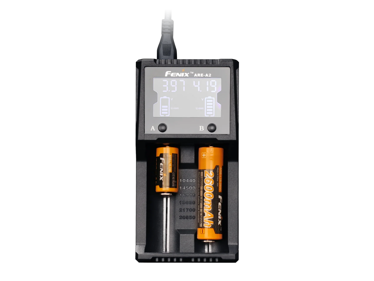 Fenix ARE-A2, Multifunktionales Zweikanal-Ladegerät