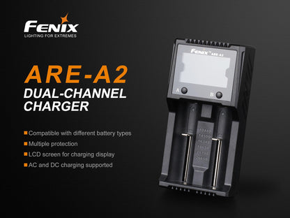 Fenix ARE-A2, Multifunktionales Zweikanal-Ladegerät