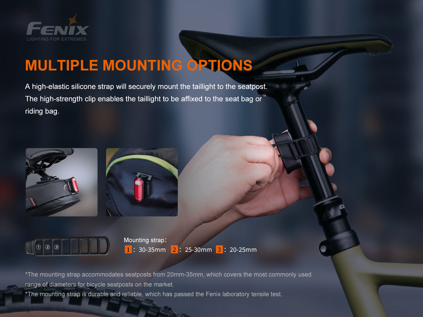 Fenix BC05R V2.0 Rücklicht für Pendler & Outdoor-Fans, 15 Lumen