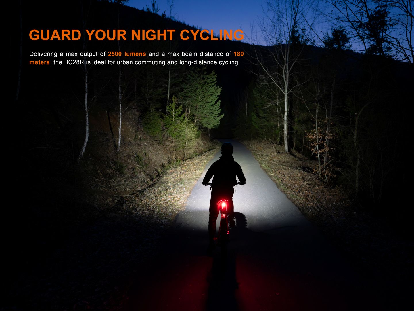Fenix BC28R Smartes Fahrradlicht Set mit Rücklicht, 2500 Lumen