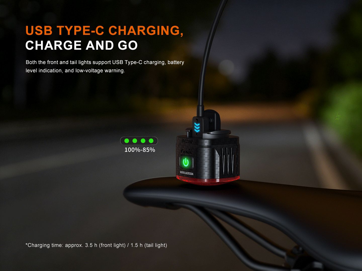 Fenix BC28R Smartes Fahrradlicht Set mit Rücklicht, 2500 Lumen