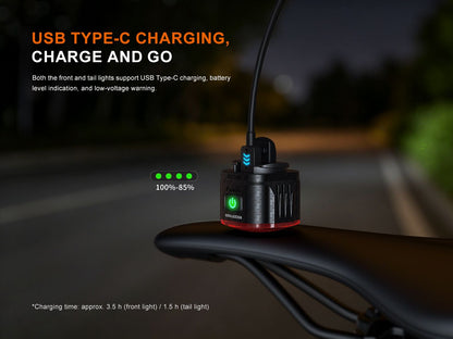Fenix BC28R Smartes Fahrradlicht Set mit Rücklicht, 2500 Lumen