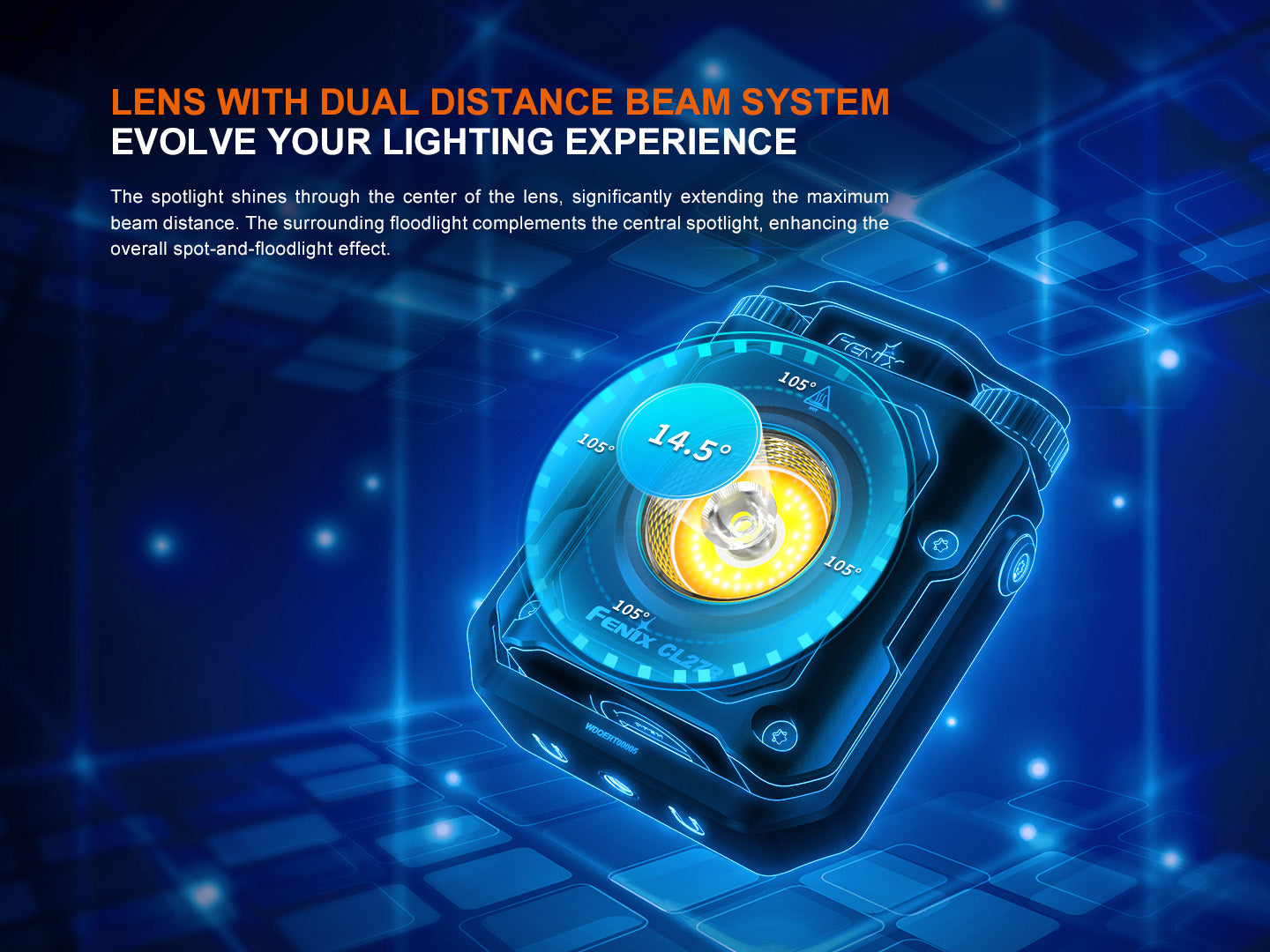 Fenix CL27R multifunktionale Outdoor-Laterne mit Spot- & Flutlicht, 1600 Lumen