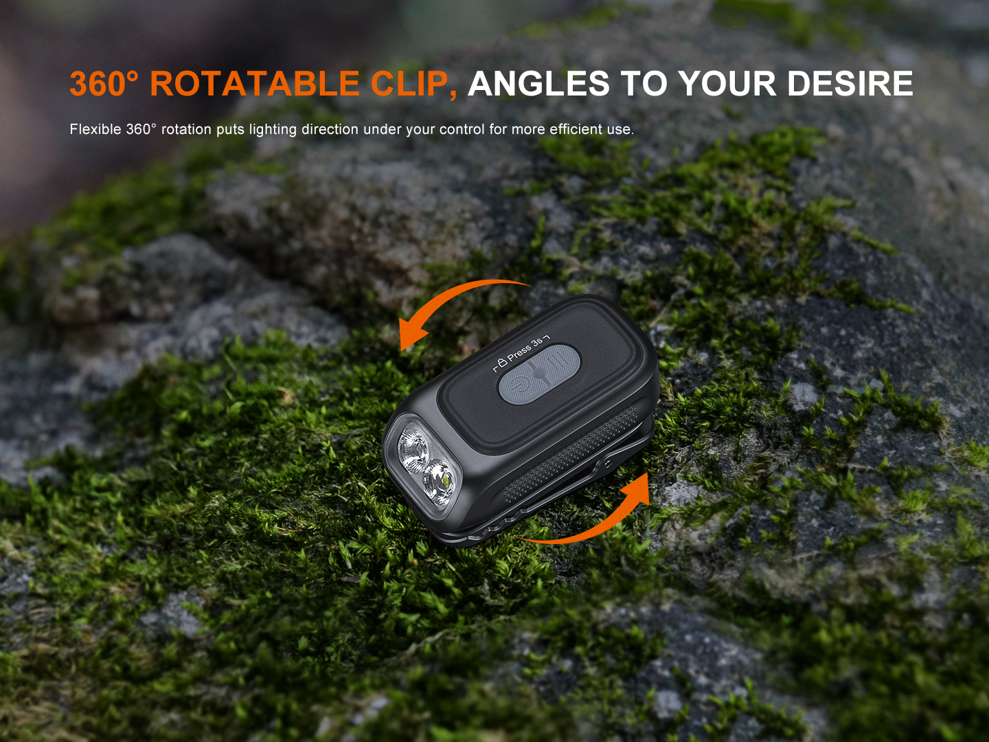 Fenix E04R Minilicht mit 360° drehbarem Clip, 400 Lumen