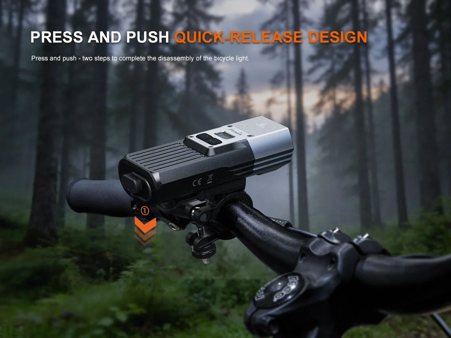 Fenix BC45R extrem starkes Fahrradlicht mit OLED-Display, 3300 Lumen