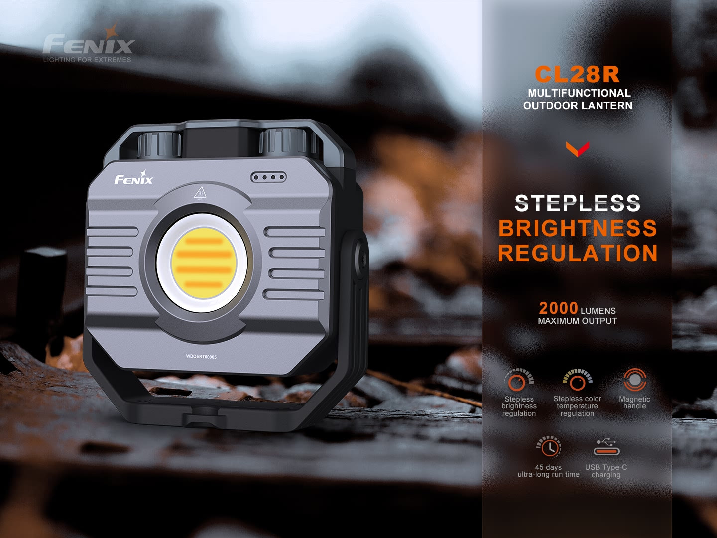 Fenix CL28R multifunktionale Outdoor Laterne mit stufenloser Helligkeitsregelung und 2000 Lumen
