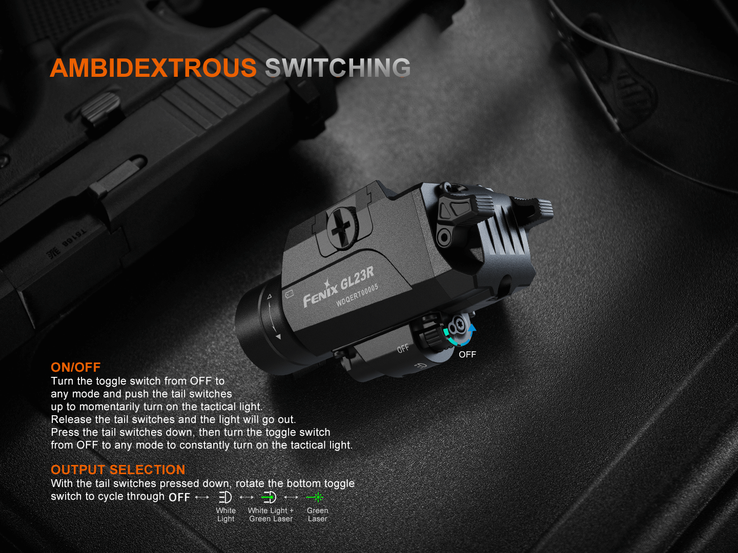 Fenix GL23R Laser Taktisches Laserlicht/Waffenlicht, 1200 Lumen - fenixlight