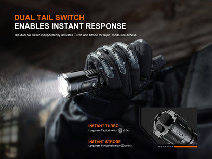 Fenix TK25R Multifunktionale Taschenlampe für Polizei und Dienst, 3600 Lumen