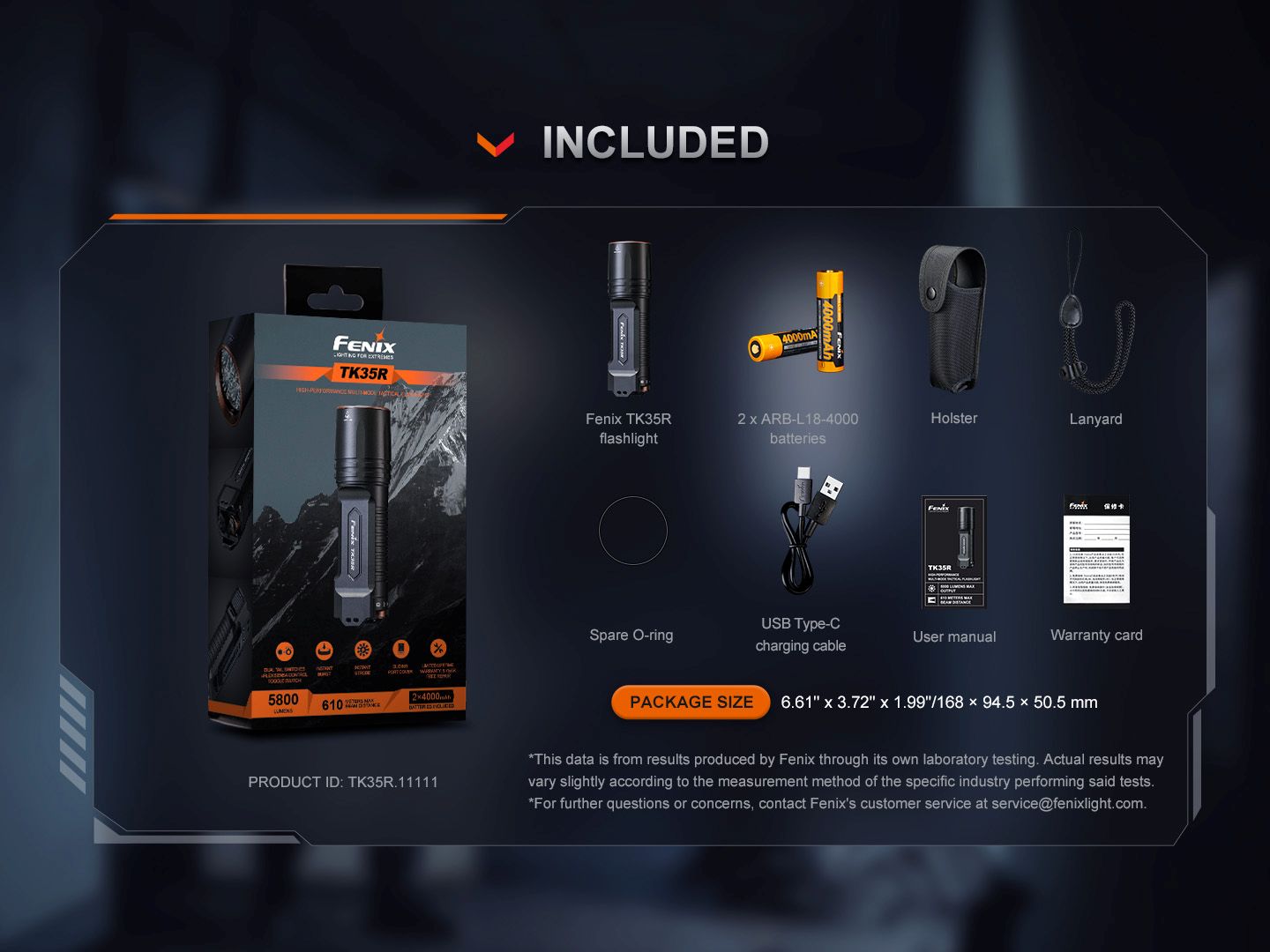 Fenix TK35R Hochleistungsfähige taktische Multi-Mode-Taschenlampe, 5800 Lumen