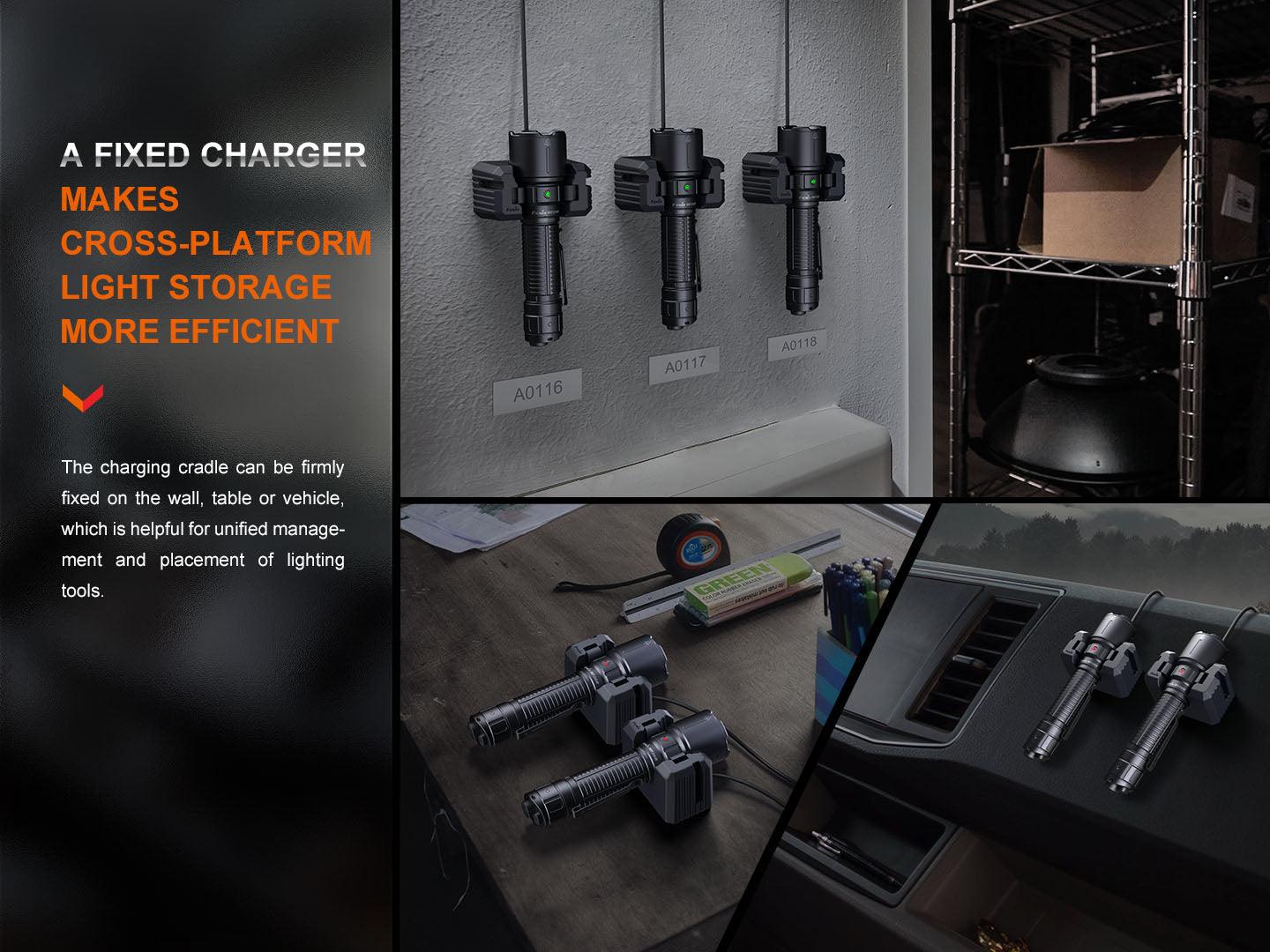 Fenix WF26R High-Performance Taschenlampe mit Ladehalterung, 3000 Lumen - fenixlight