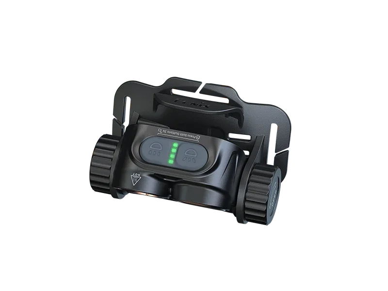Fenix HM65R V2.0 Stirnlampe Detailansicht der Bedienelemente und Halterung