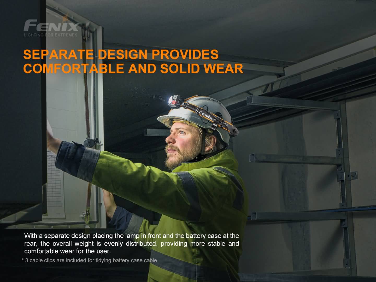 Fenix HP25R V2.0 wiederaufladbare Arbeits-Stirnlampe mit extrem langer Laufzeit, 1600 Lumen