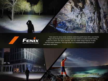 Fenix LR40R V2.0 Superhelle Hochleistungs-Suchlampe mit Spot- und Flutlichtfunktion, 15000 Lumen