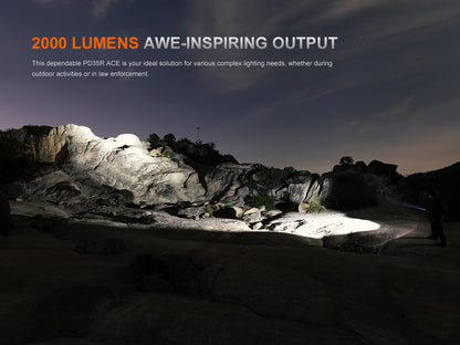Fenix PD35R ACE Multi-Mode taktische Taschenlampe, 2000 Lumen