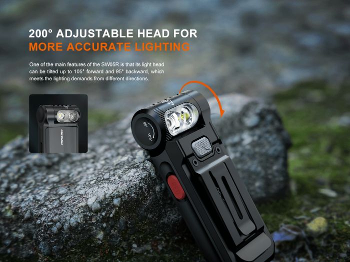 Fenix SW05R-RED kompakte Taschenlampe mit weißem und rotem Licht, 150 Lumen (Weißlicht) (Kopie)