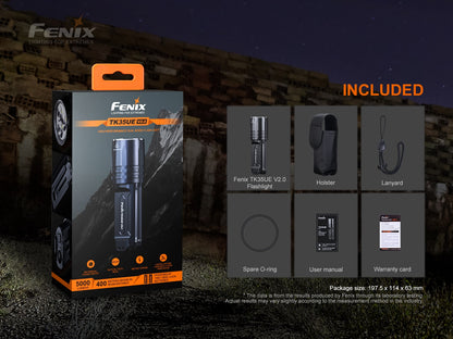 Fenix TK35UE V2.0 Leistungsstarke taktische Dual-Mode-Taschenlampe, 5000 Lumen